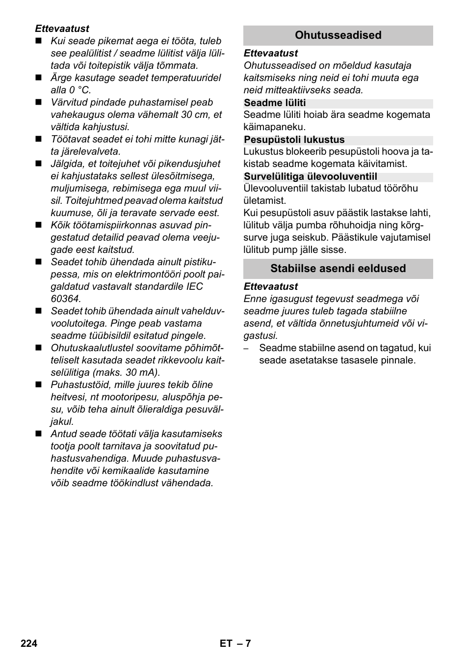 Karcher K 7 Premium eco!ogic Home User Manual | Page 224 / 264