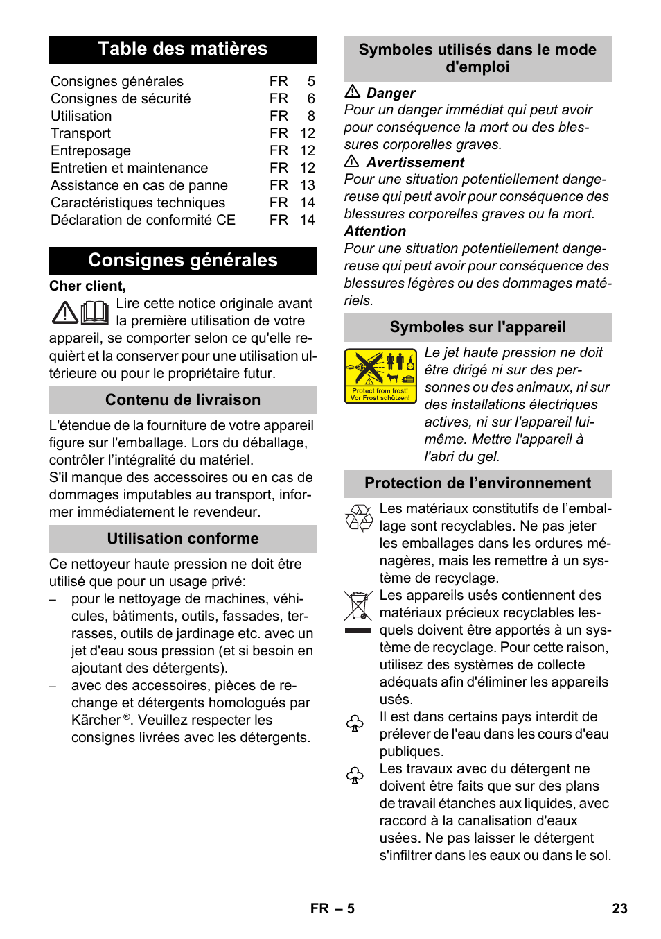 Karcher K 7 Premium eco!ogic Home User Manual | Page 23 / 264