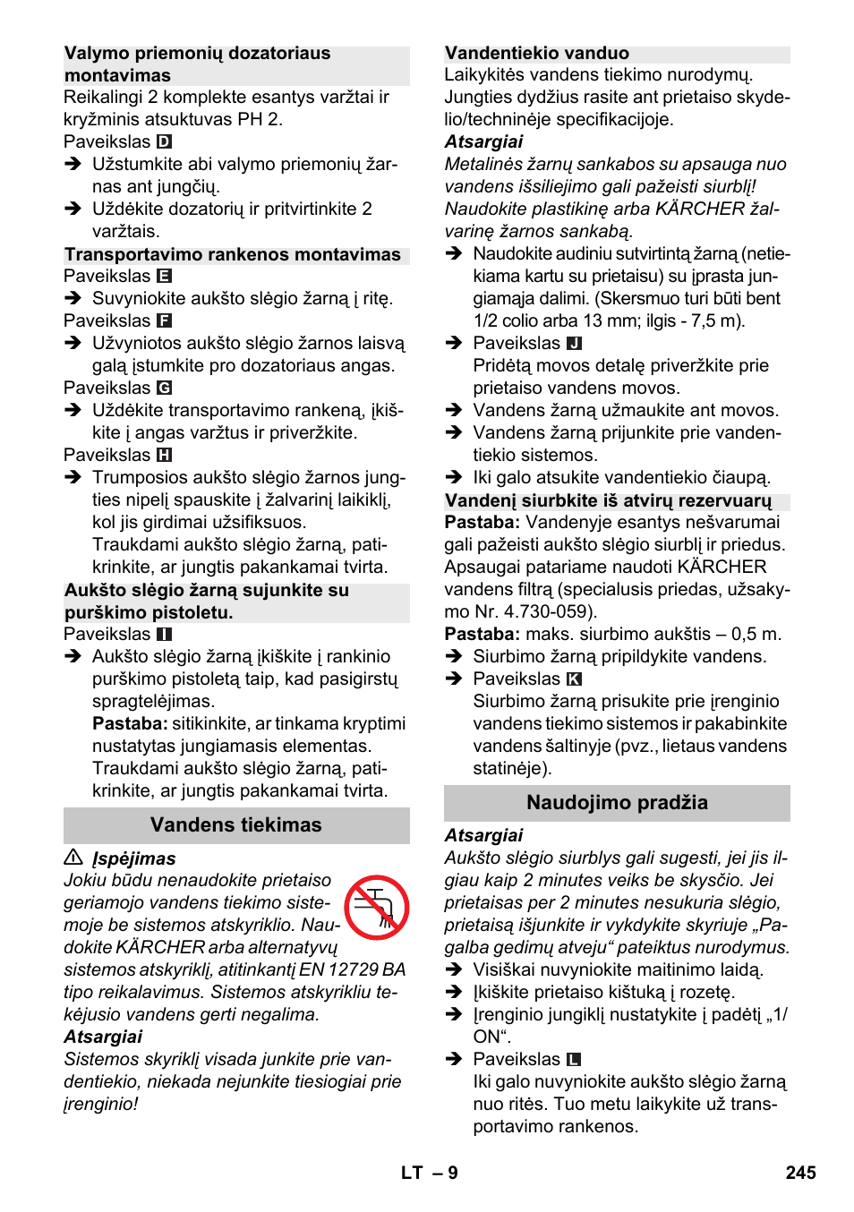 Karcher K 7 Premium eco!ogic Home User Manual | Page 245 / 264