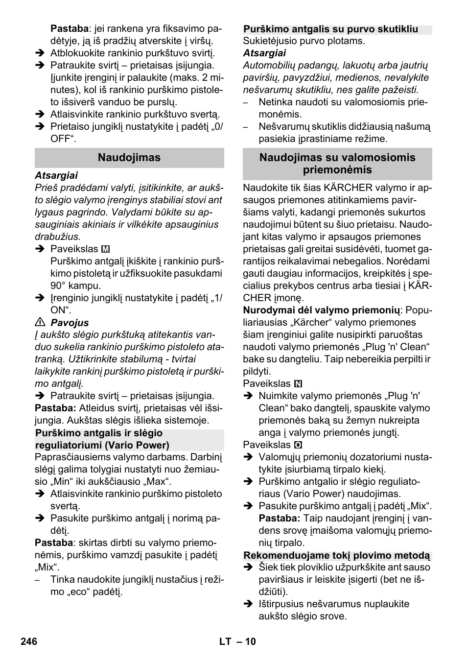 Karcher K 7 Premium eco!ogic Home User Manual | Page 246 / 264