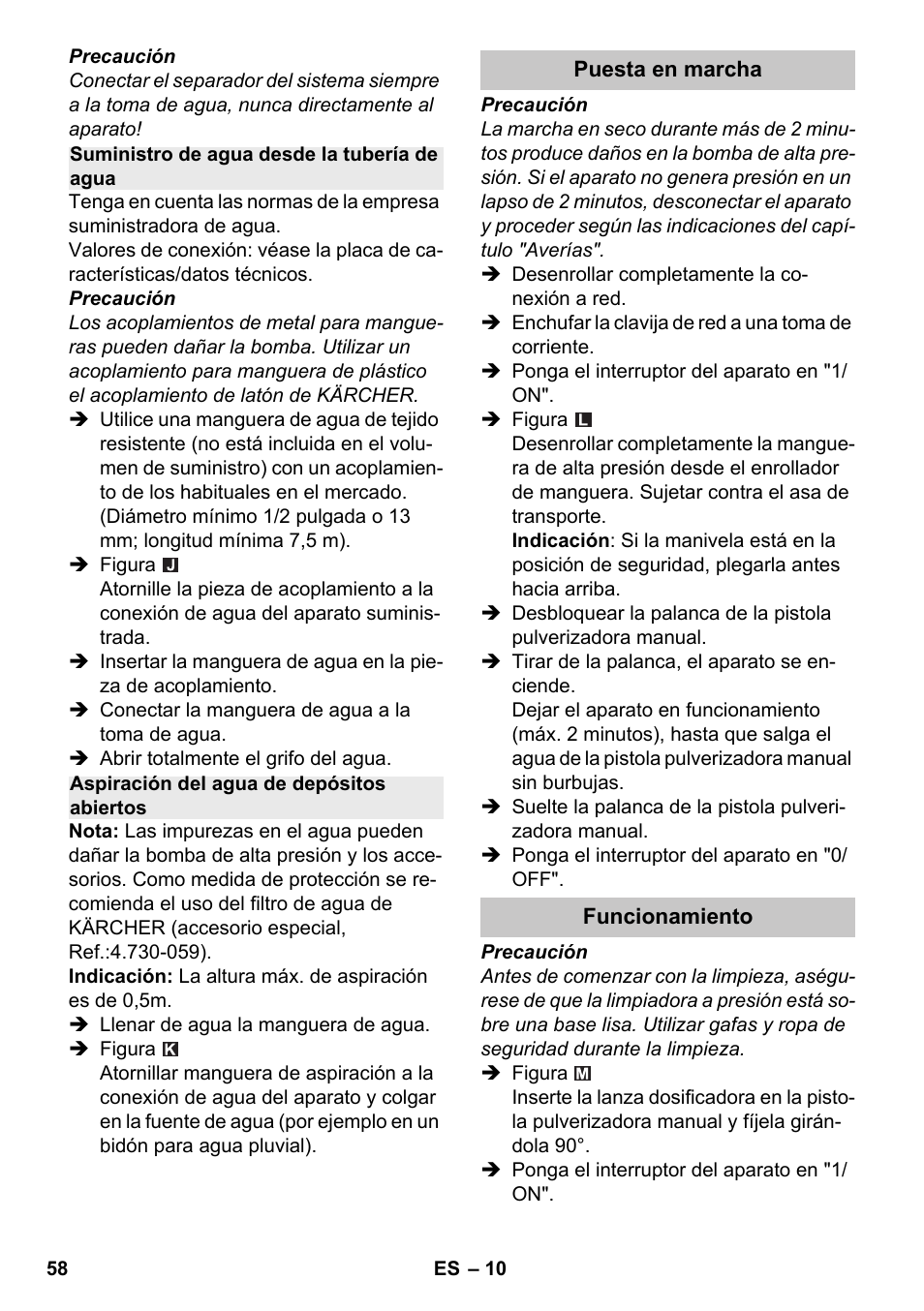 Karcher K 7 Premium eco!ogic Home User Manual | Page 58 / 264