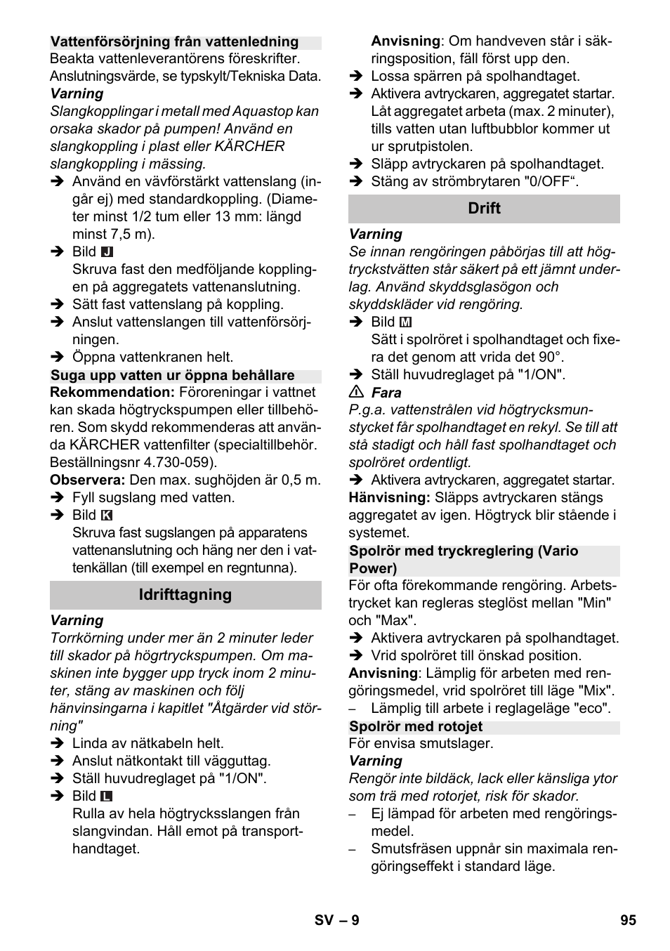 Karcher K 7 Premium eco!ogic Home User Manual | Page 95 / 264