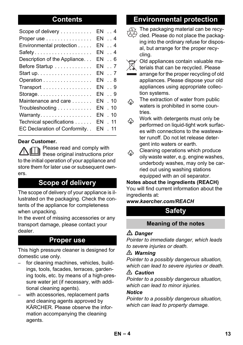 Karcher K 2 Car User Manual | Page 13 / 252