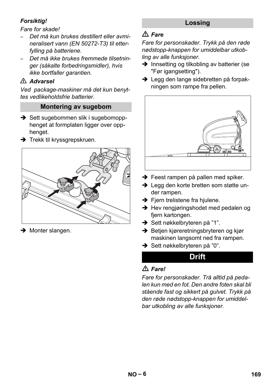 Drift | Karcher B 60 W Bp Pack User Manual | Page 169 / 550