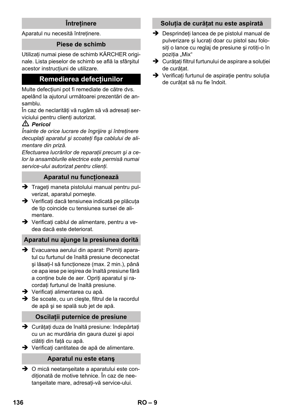 Karcher K 2 Car User Manual | Page 136 / 196