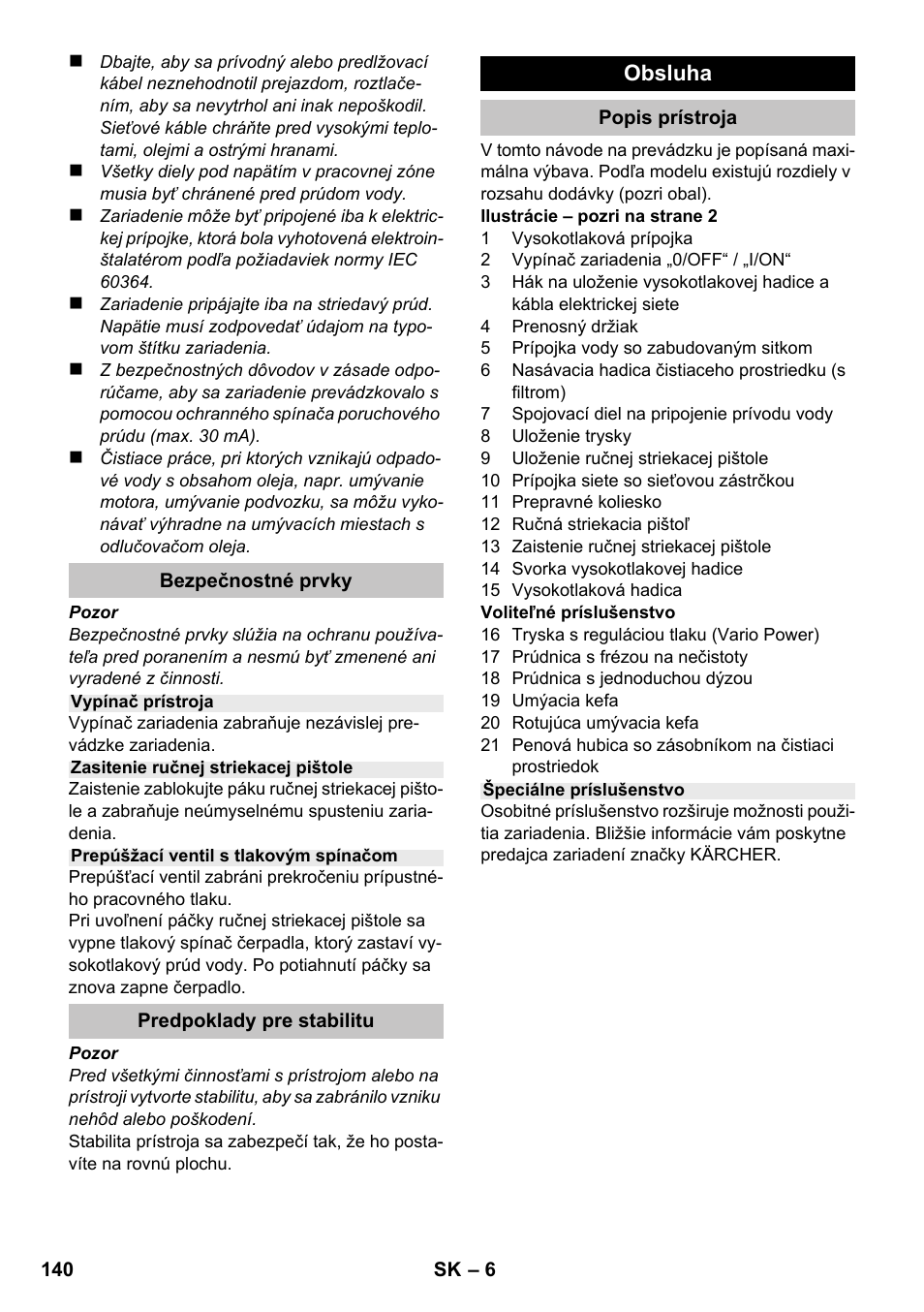 Karcher K 2 Car User Manual | Page 140 / 196