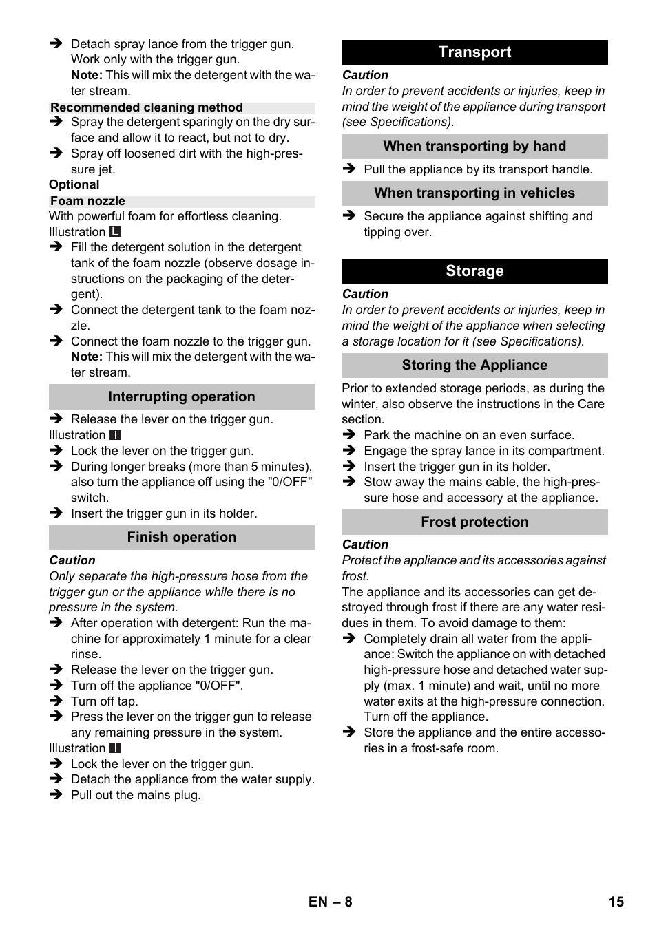 Karcher K 2 Car User Manual | Page 15 / 196