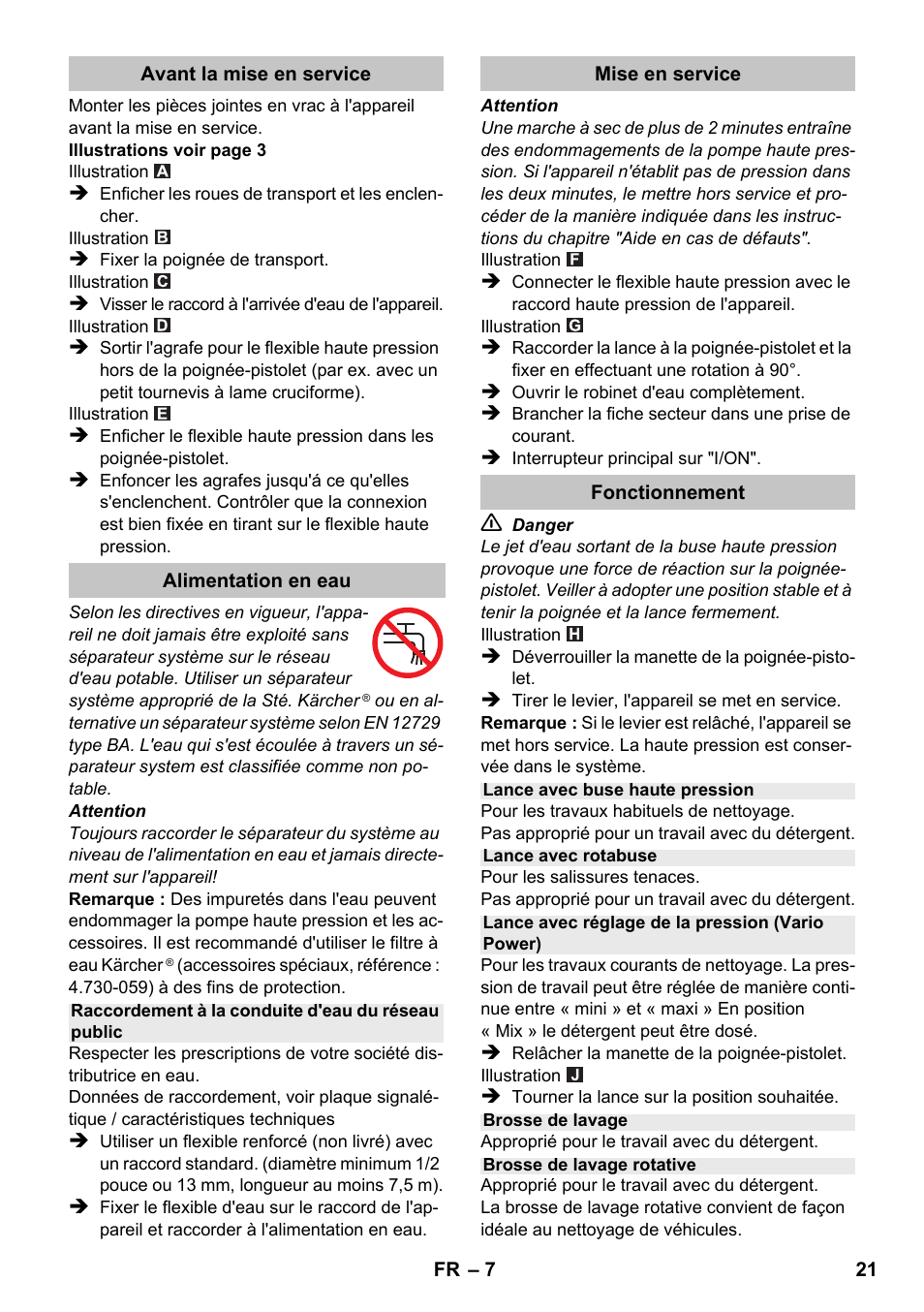 Karcher K 2 Car User Manual | Page 21 / 196