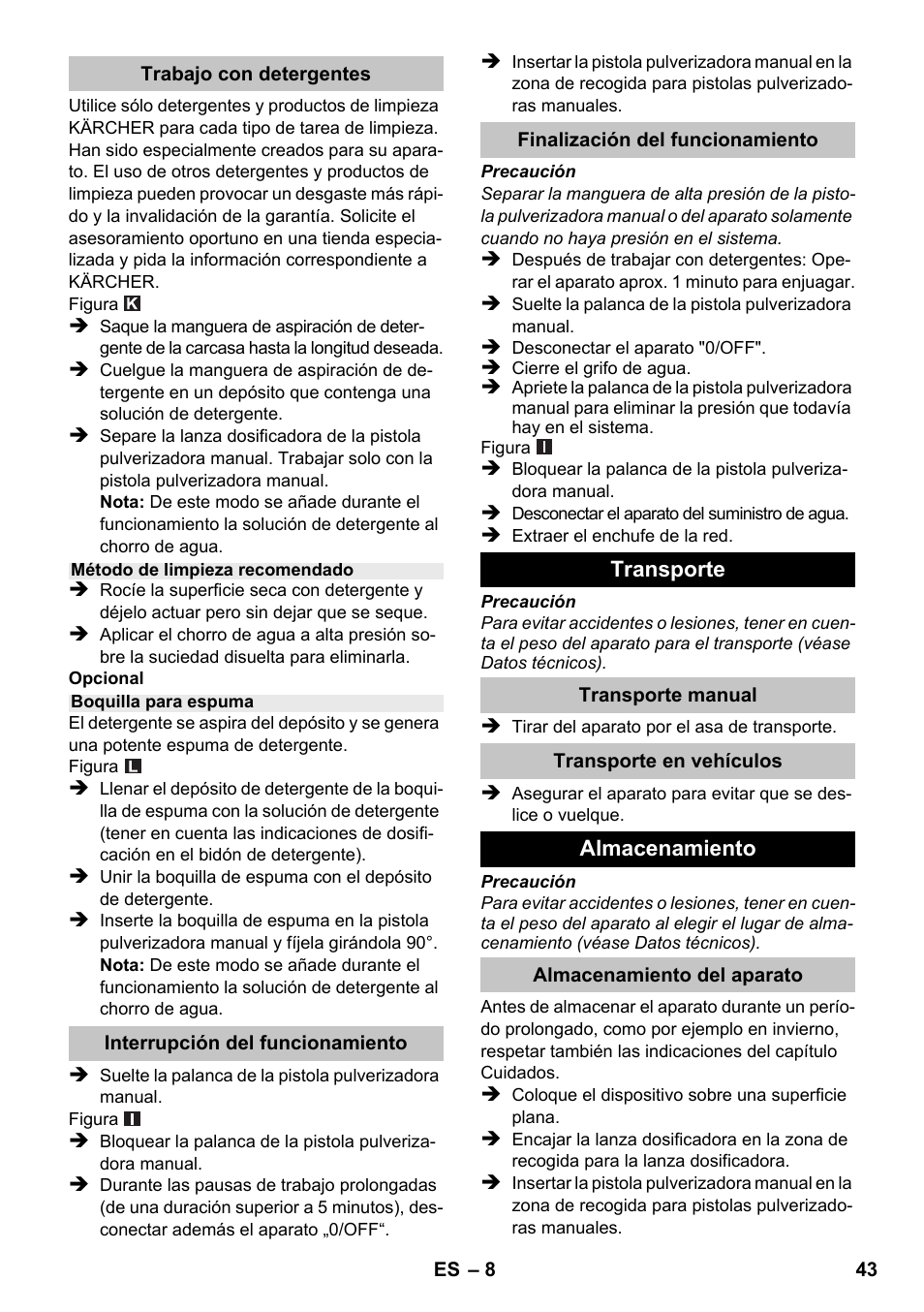Karcher K 2 Car User Manual | Page 43 / 196