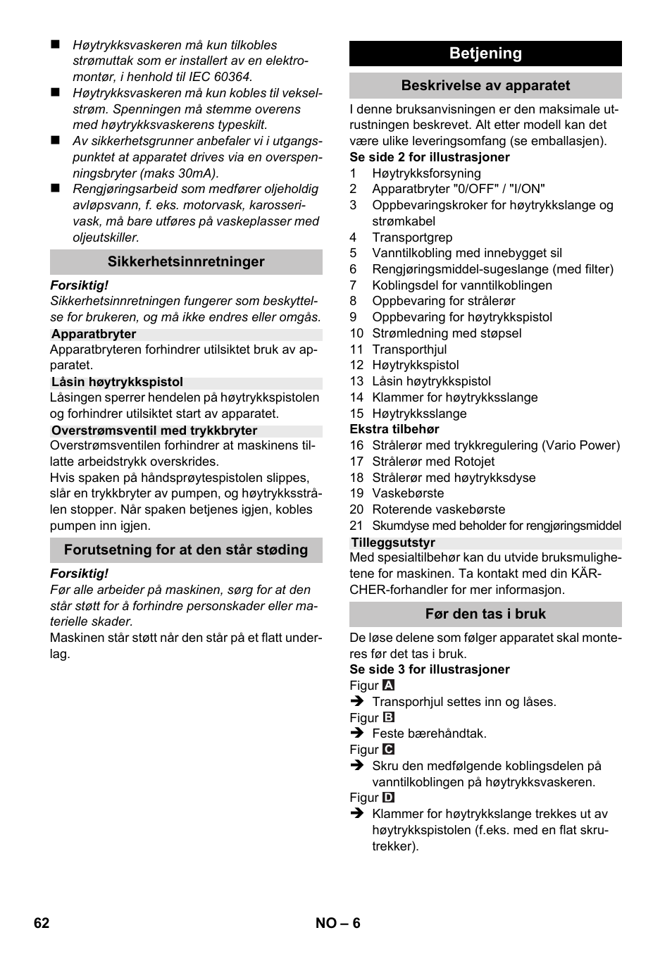 Karcher K 2 Car User Manual | Page 62 / 196