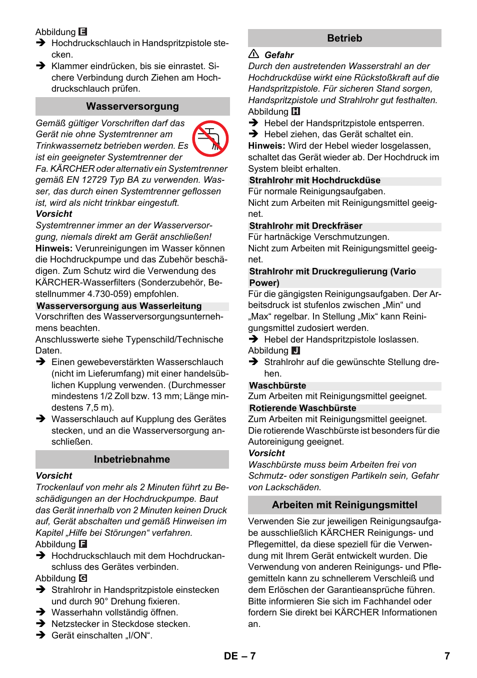 Karcher K 2 Car User Manual | Page 7 / 196