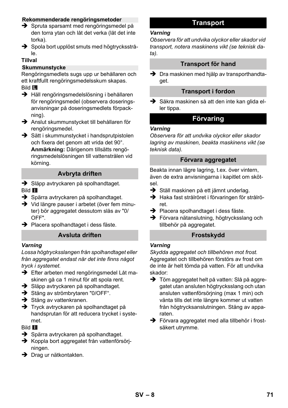 Karcher K 2 Car User Manual | Page 71 / 196