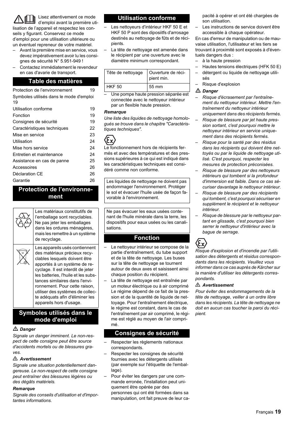 Karcher HKF 50 E User Manual | Page 19 / 60