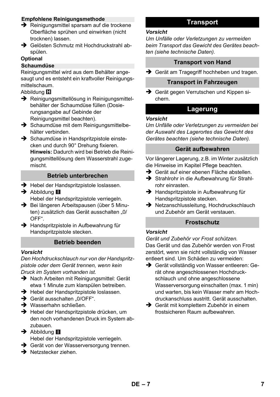 Karcher K 2 Compact Car User Manual | Page 7 / 196
