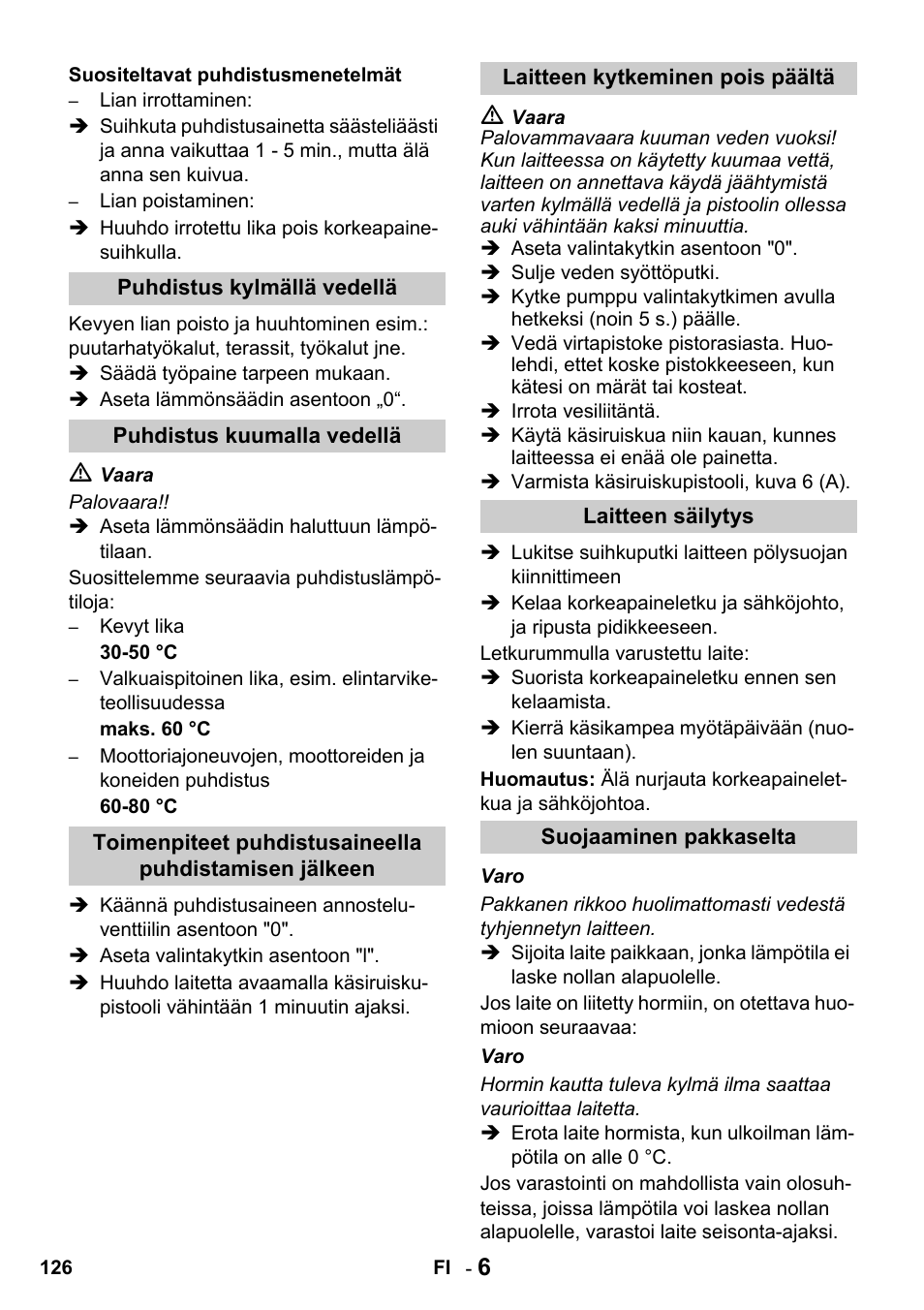 Karcher HDS 650 4M BASICEU-I User Manual | Page 126 / 328