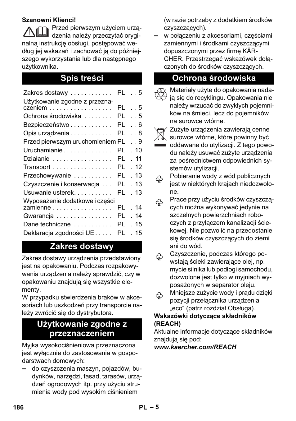 Karcher K 7 Premium eco!ogic Home User Manual | Page 186 / 296