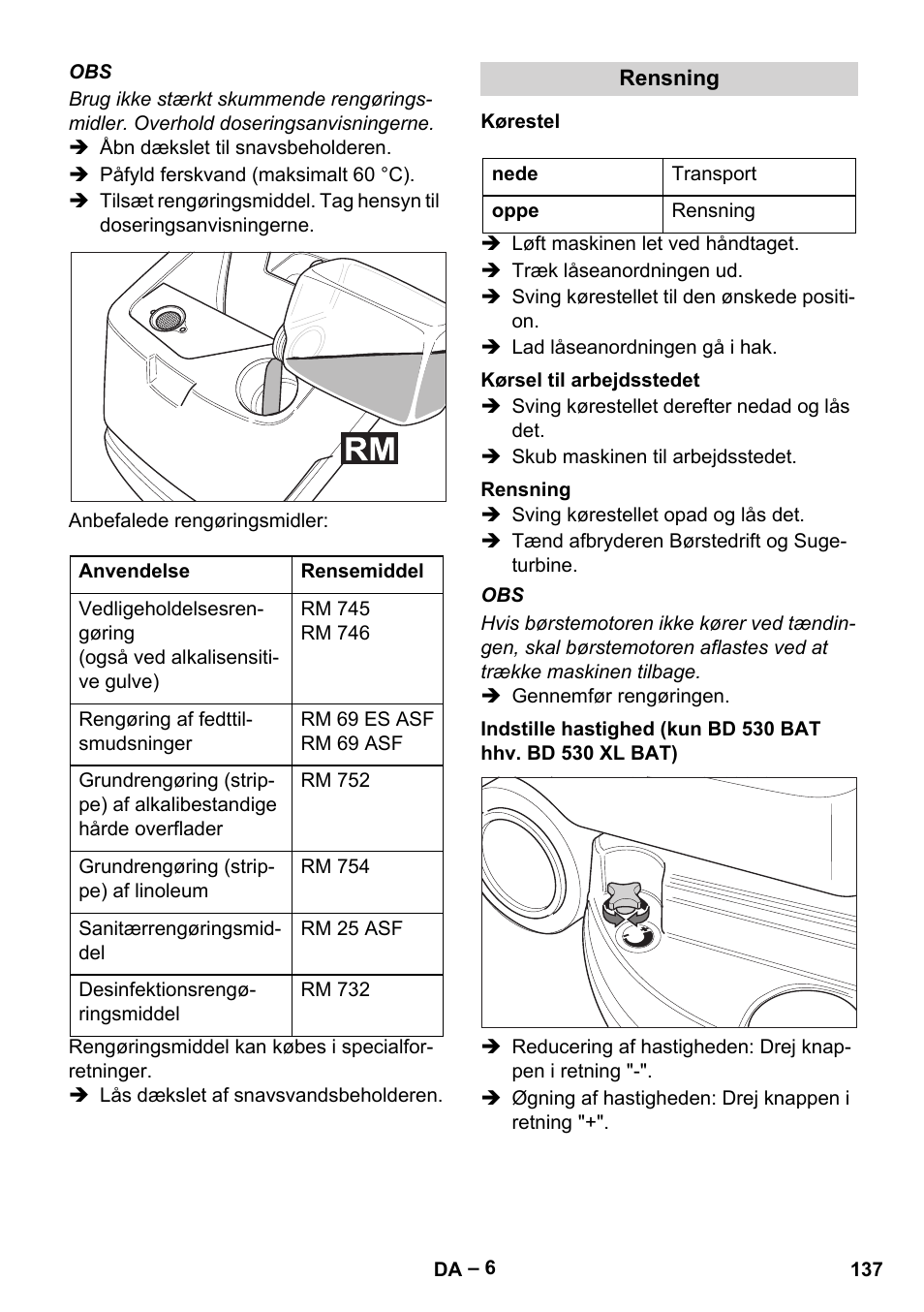 Karcher BD 530 Bp User Manual | Page 137 / 384