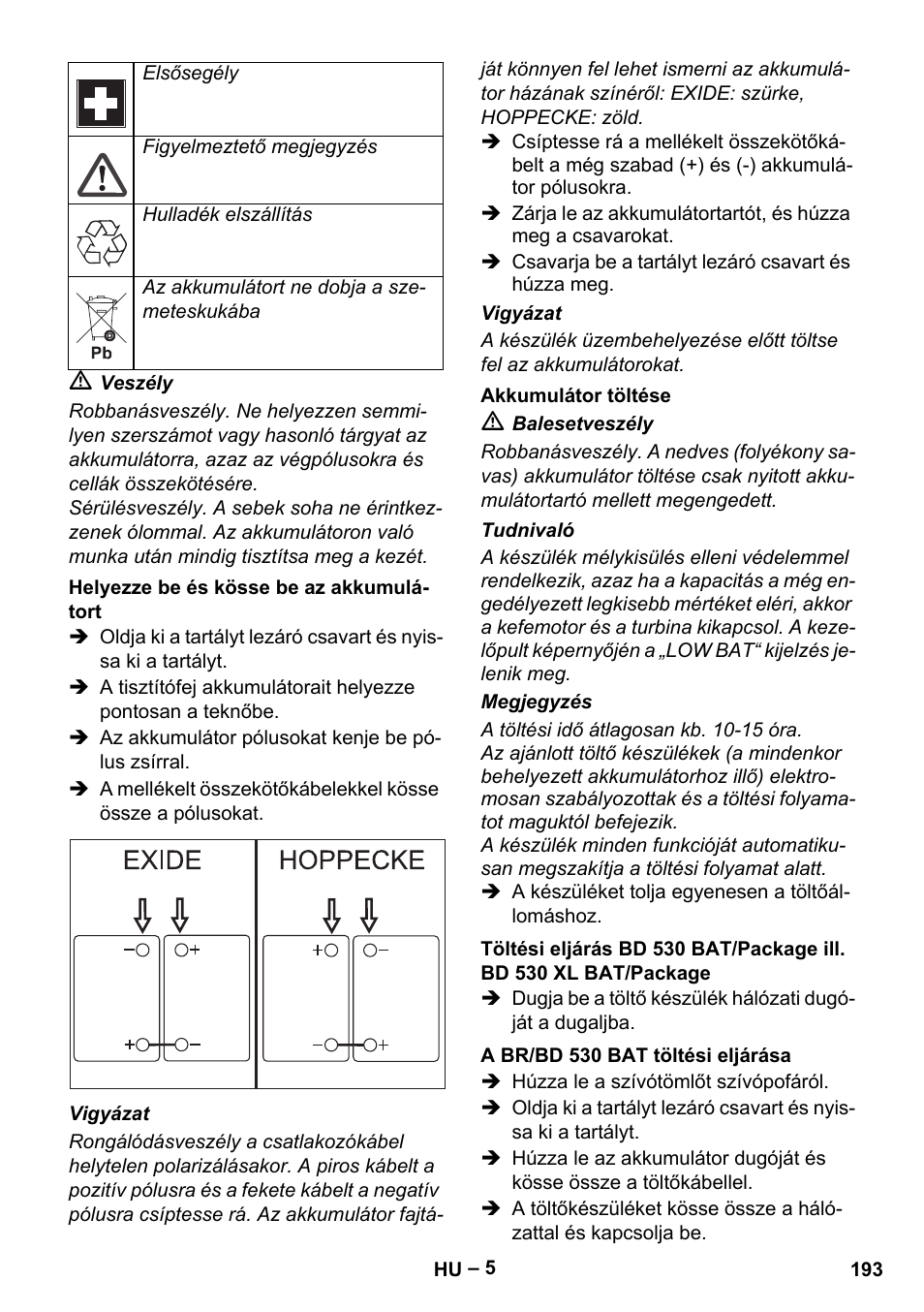 Karcher BD 530 Bp User Manual | Page 193 / 384