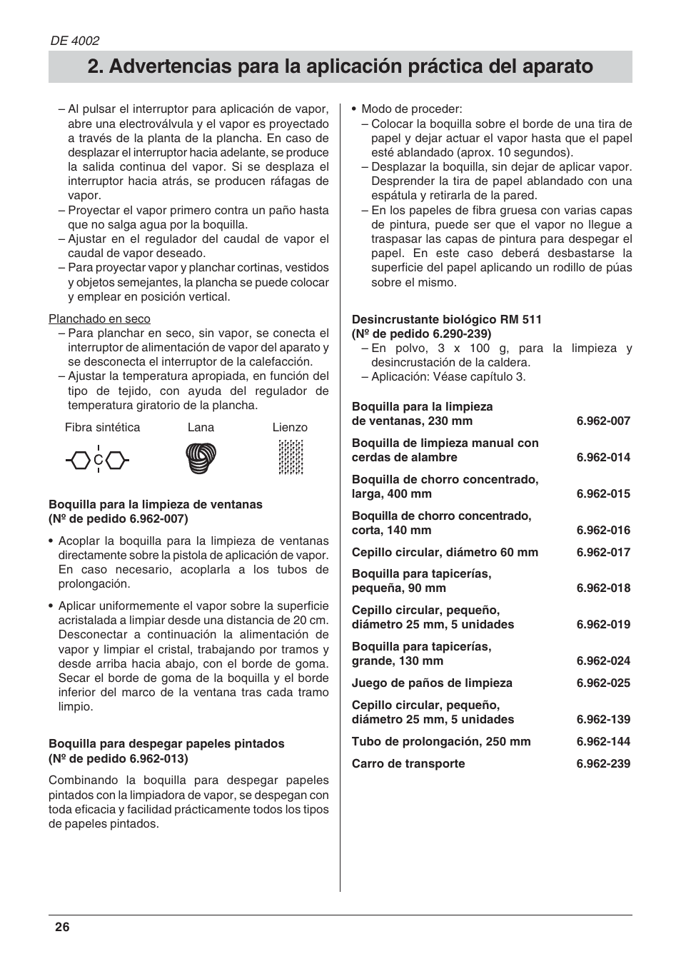 Karcher DE 4002 User Manual | Page 26 / 31