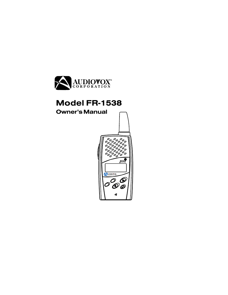 Audiovox FR-1538 User Manual | 24 pages