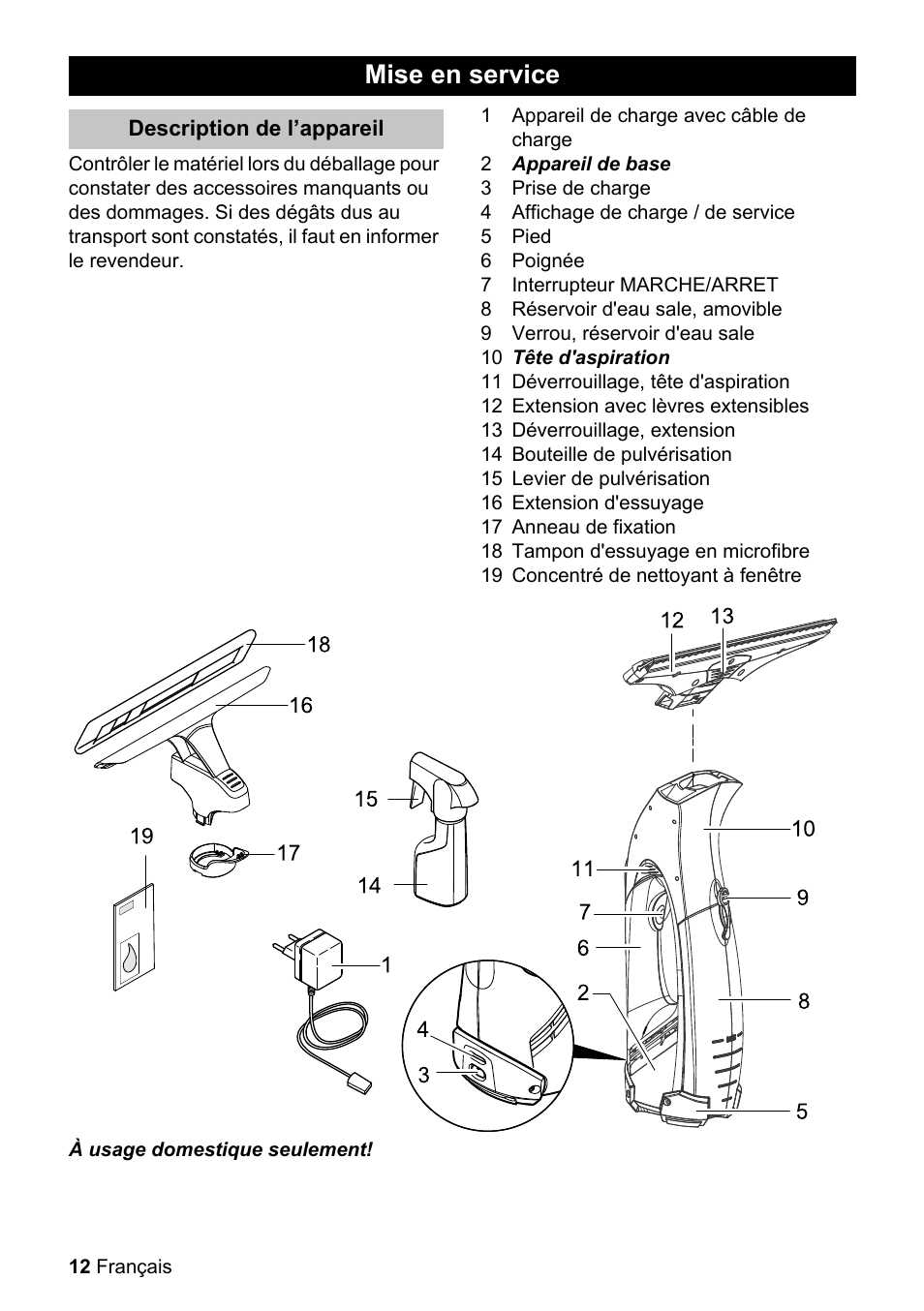 Mise en service | Karcher WV 50 Plus User Manual | Page 12 / 28