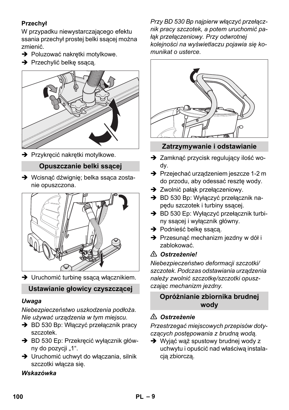 Karcher BD 530 Bp User Manual | Page 100 / 124