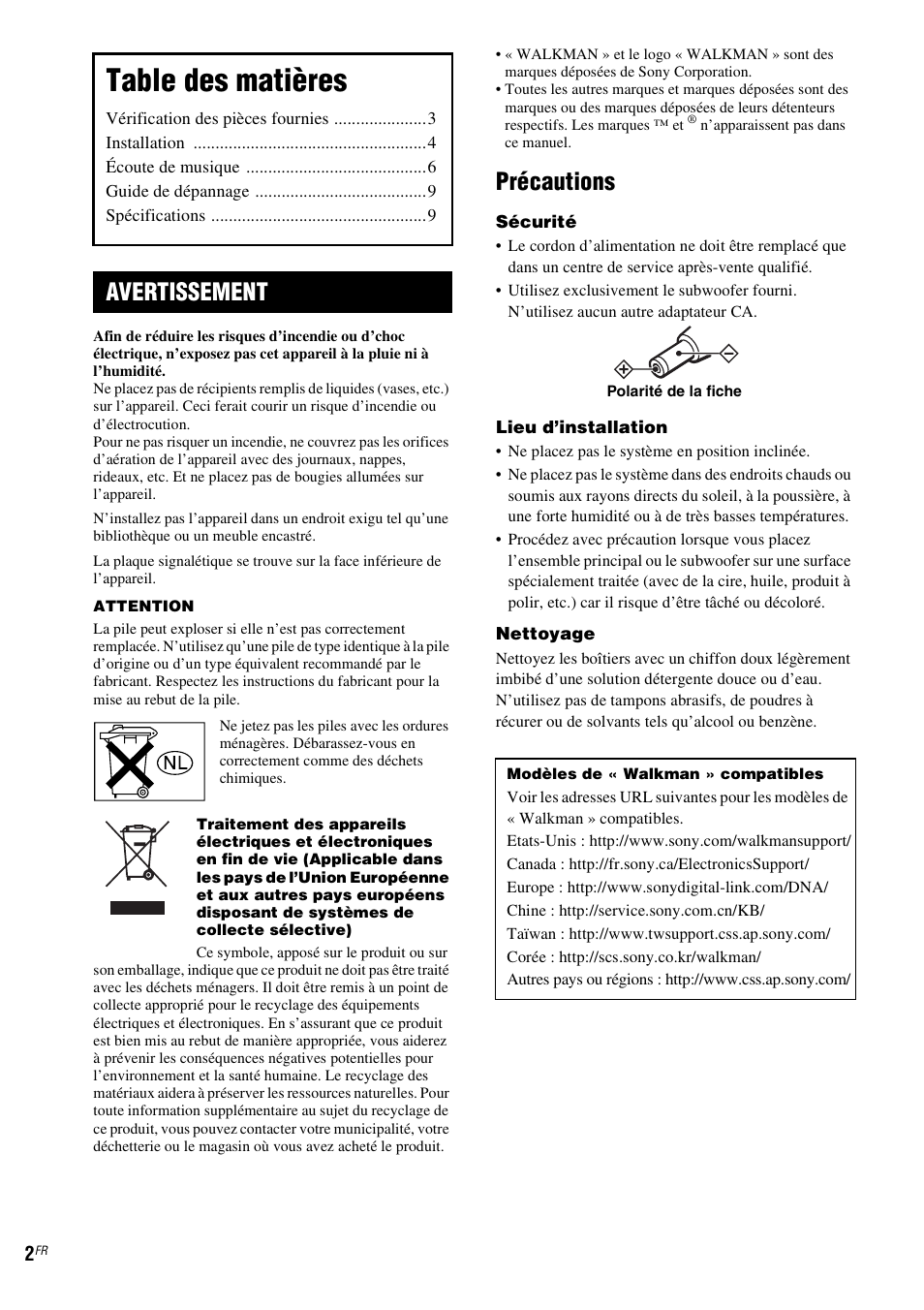 Sony CPF-NW001 User Manual | Page 10 / 100