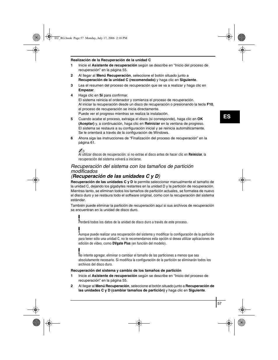 Recu | Sony VGN-SZ3XRP User Manual | Page 59 / 80