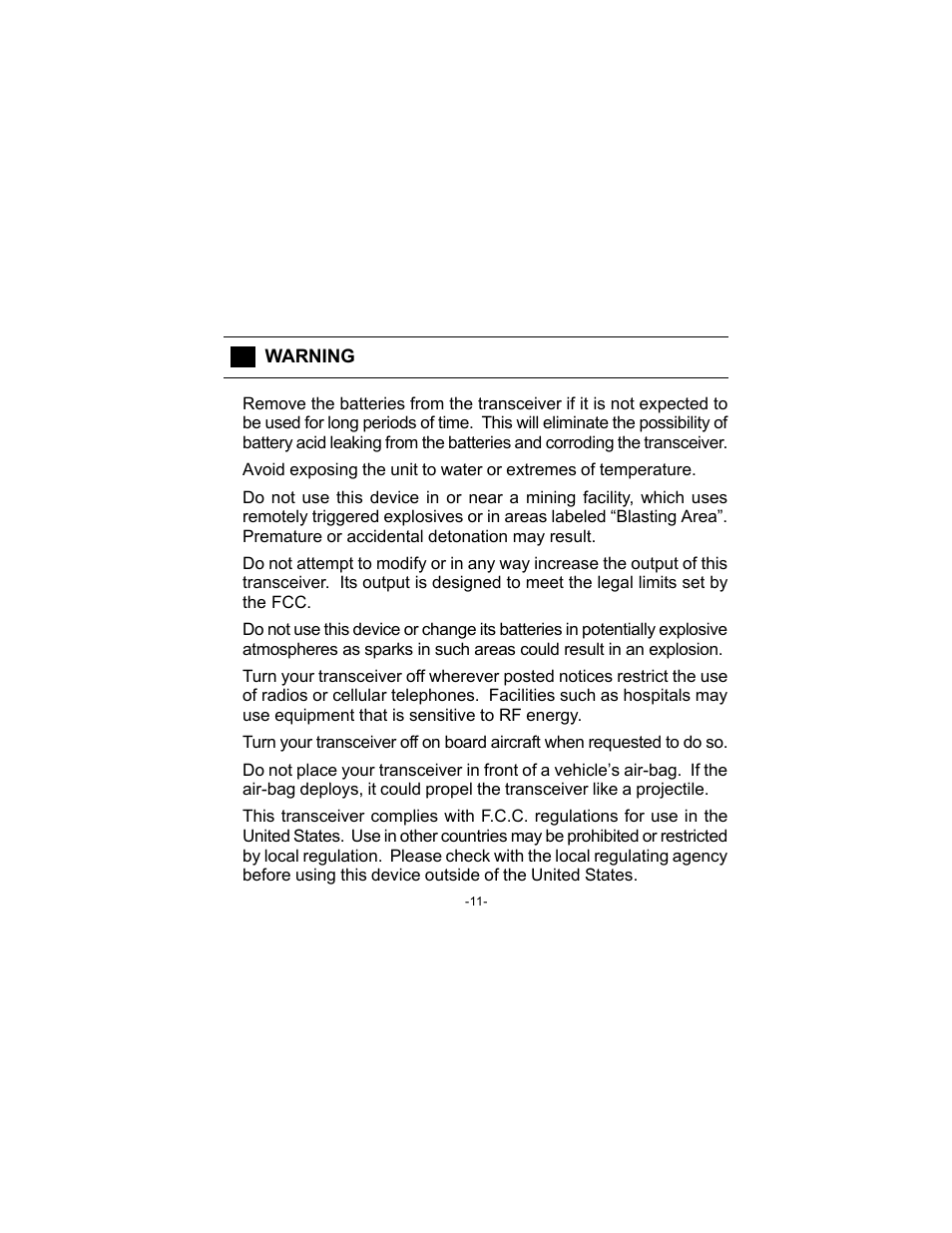 Audiovox FR-240 User Manual | Page 13 / 16