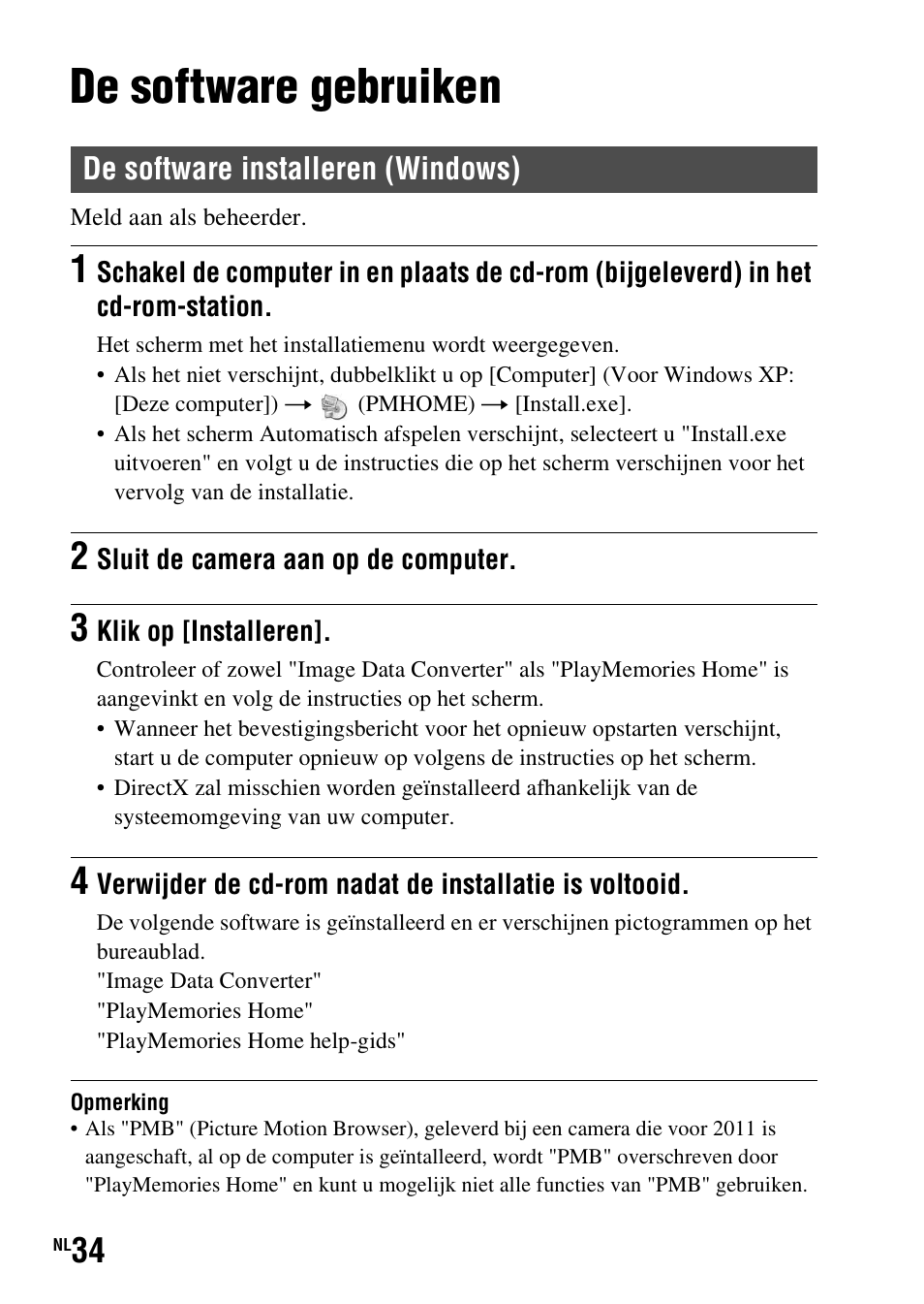 De software gebruiken | Sony SLT-A37 User Manual | Page 348 / 507