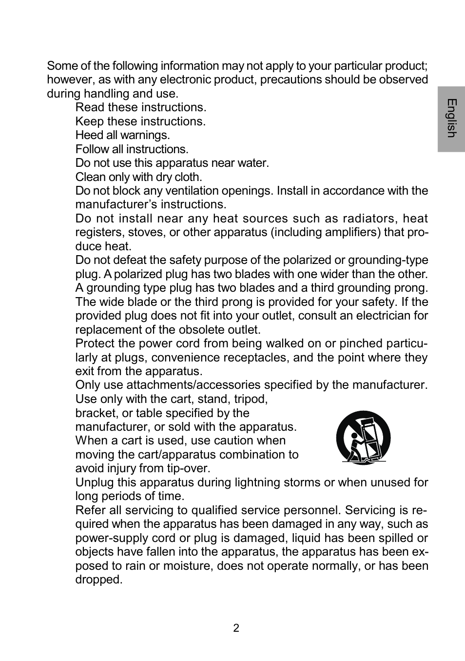 Important safety instructions | Audiovox D1929B User Manual | Page 2 / 68