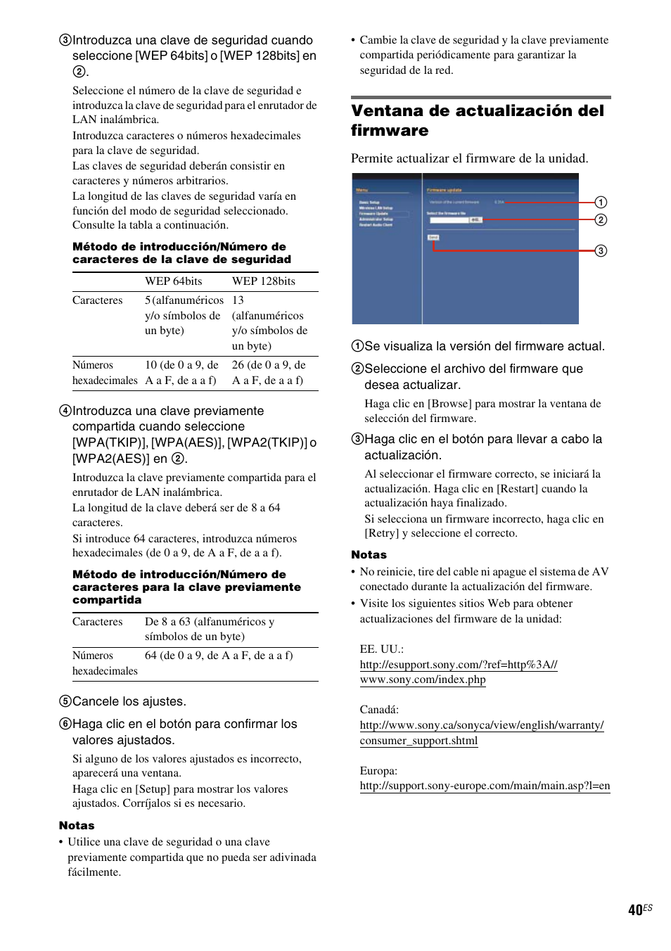 Ventana de actualización del firmware | Sony TDM-NC1 User Manual | Page 124 / 467