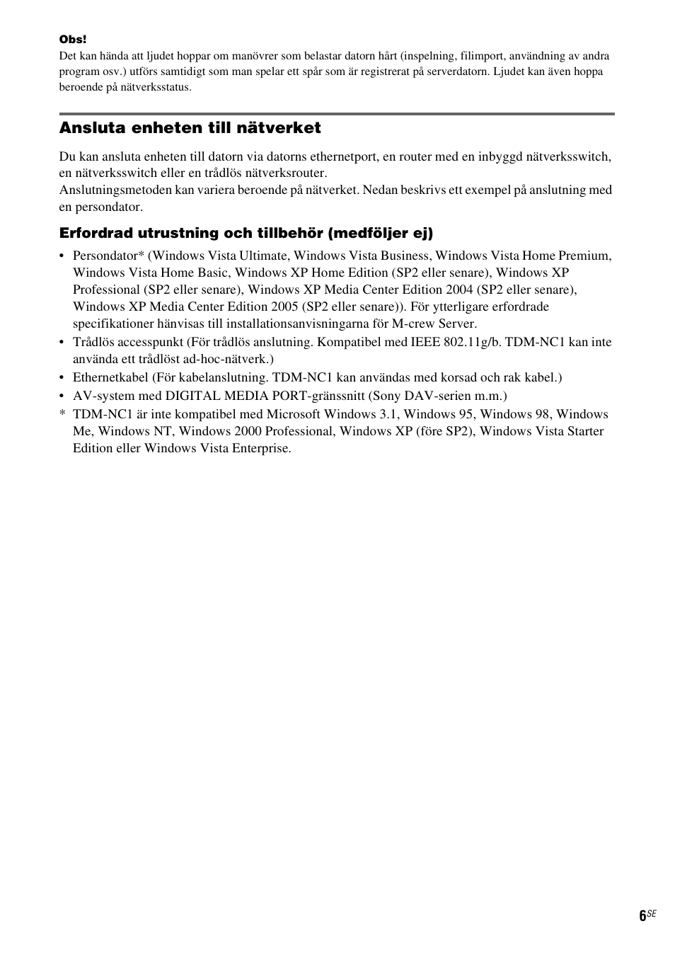 Ansluta enheten till nätverket | Sony TDM-NC1 User Manual | Page 262 / 467