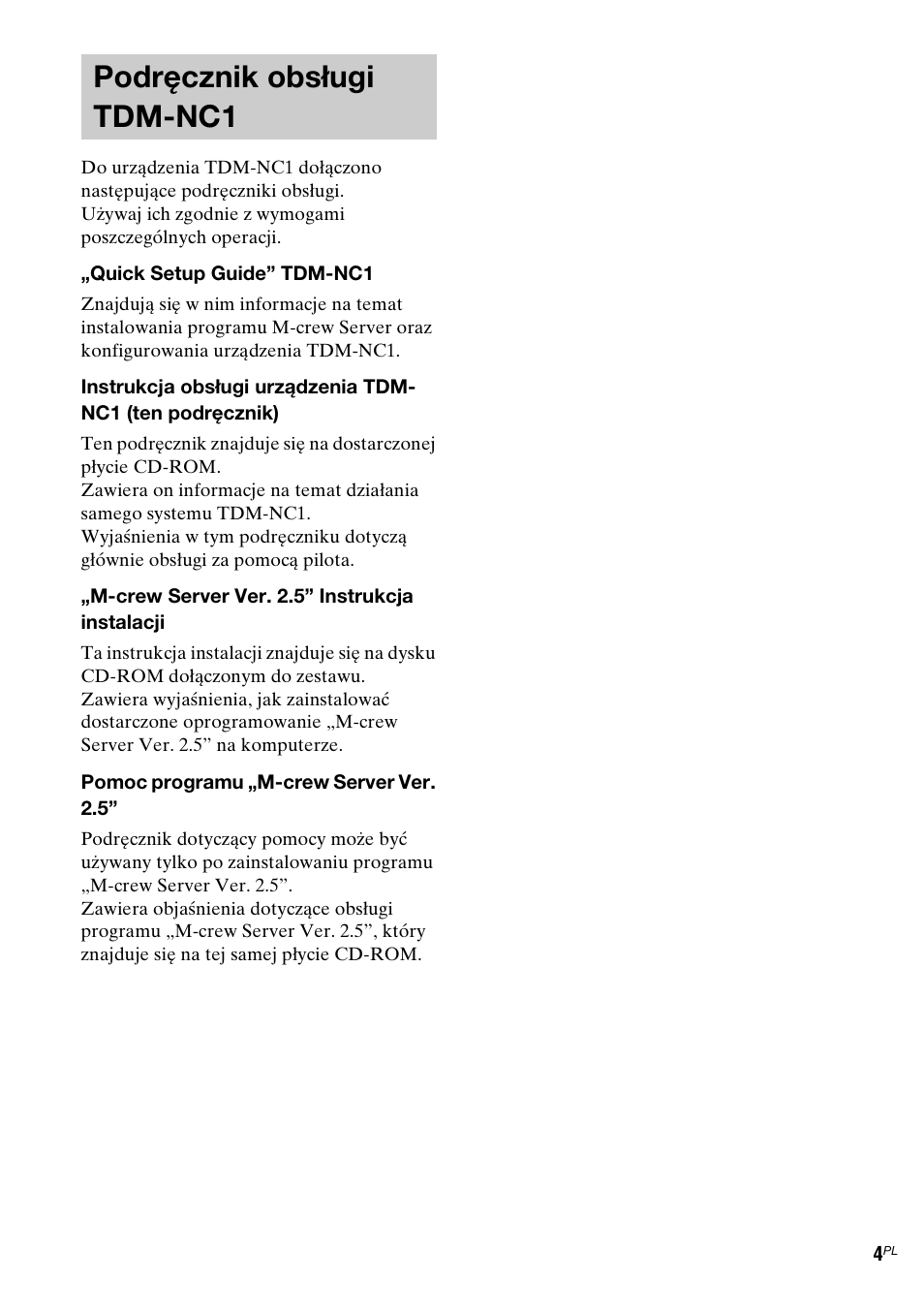 Podręcznik obsługi tdm-nc1 | Sony TDM-NC1 User Manual | Page 301 / 467