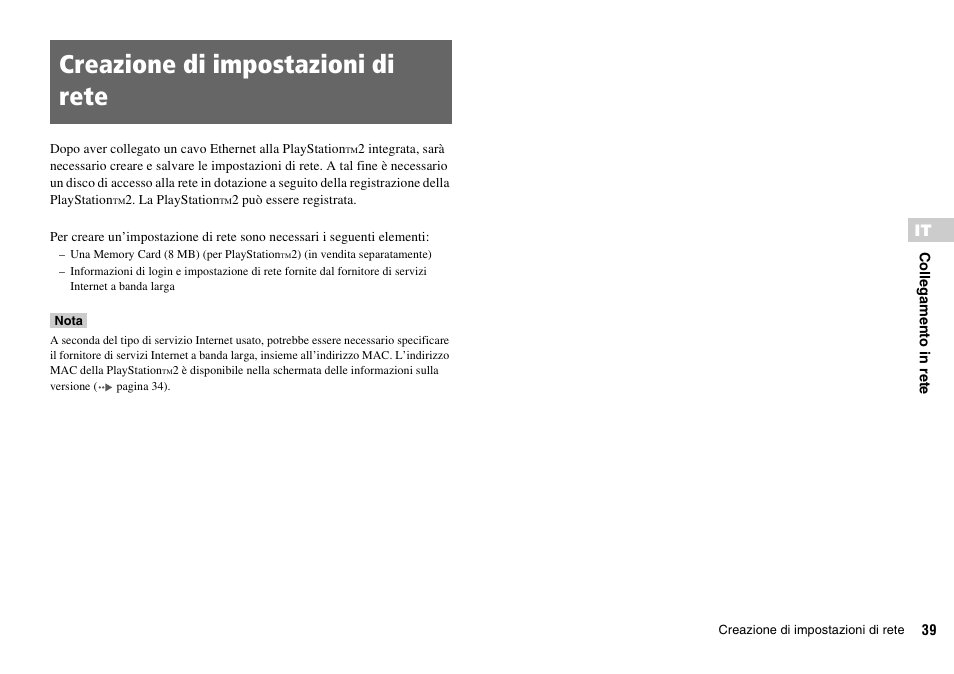 Creazione di impostazioni di rete | Sony KDL-22PX300 User Manual | Page 112 / 297