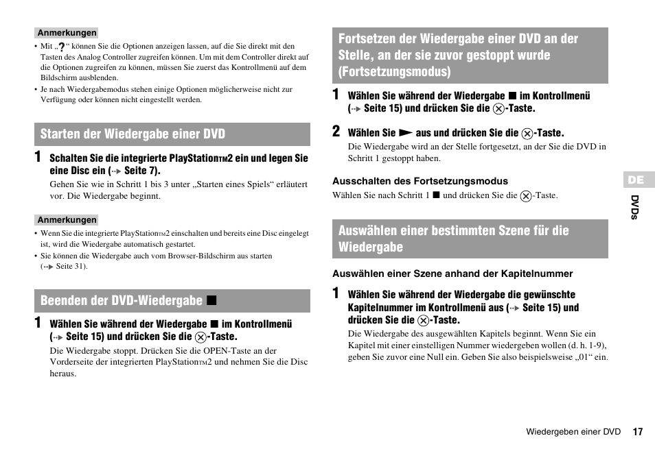 Seite 17), Seite 17 | Sony KDL-22PX300 User Manual | Page 128 / 297