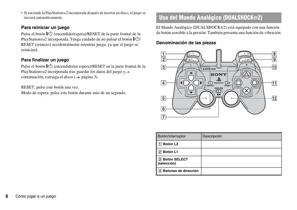 Uso del mando analógico (dualshock | Sony KDL-22PX300 User Manual | Page 157 / 297