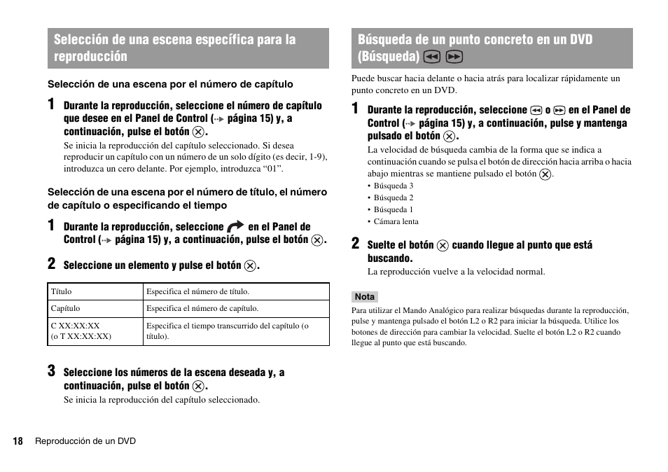 Búsqueda de un punto concreto en un dvd (búsqueda) | Sony KDL-22PX300 User Manual | Page 167 / 297