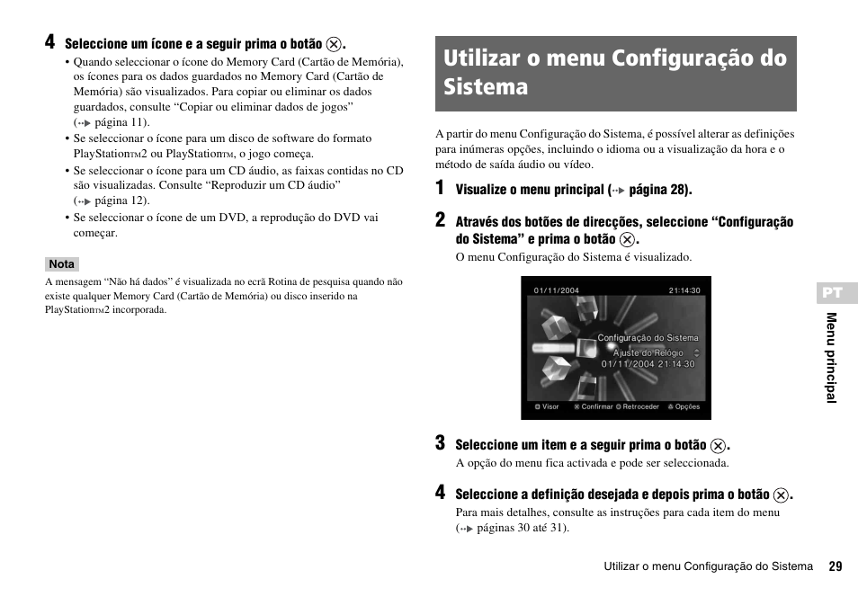 Utilizar o menu configuração do sistema | Sony KDL-22PX300 User Manual | Page 215 / 297