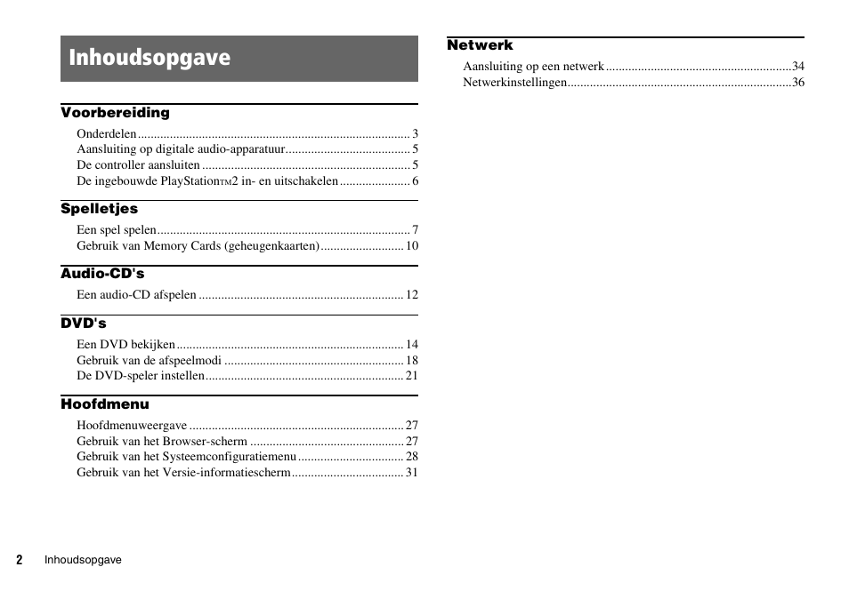 Inhoudsopgave | Sony KDL-22PX300 User Manual | Page 224 / 297