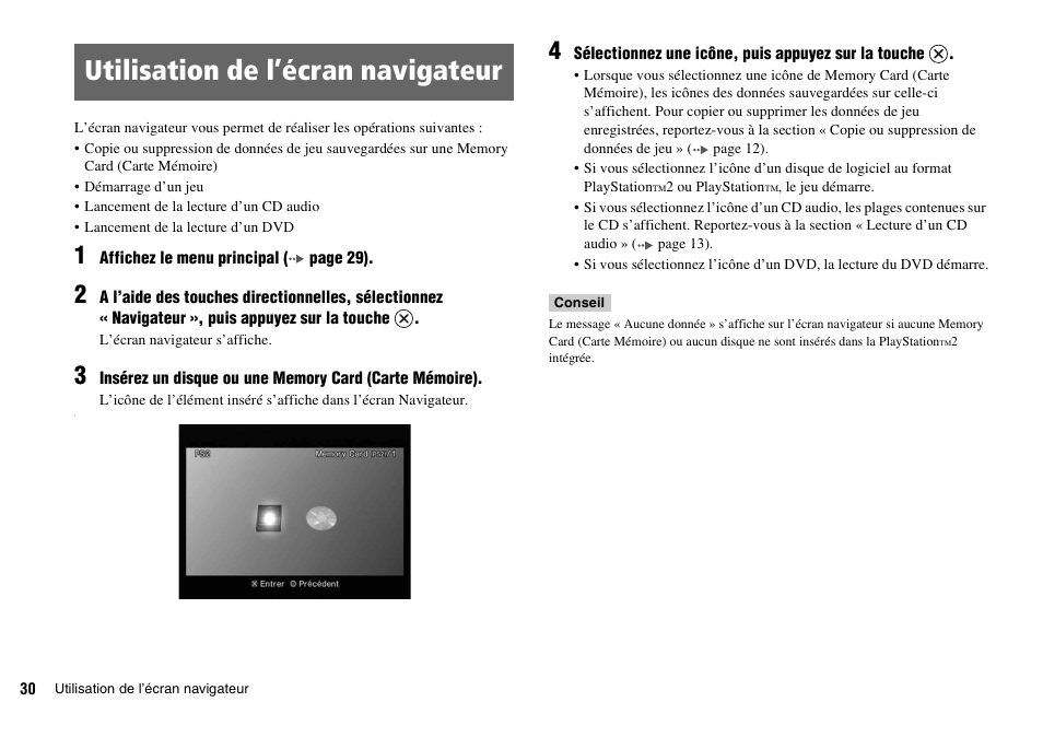 Utilisation de l’écran navigateur | Sony KDL-22PX300 User Manual | Page 65 / 297