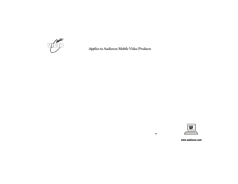 36 month limited warranty, Applies to audiovox mobile video products | Audiovox Video PROVD8 User Manual | Page 28 / 28