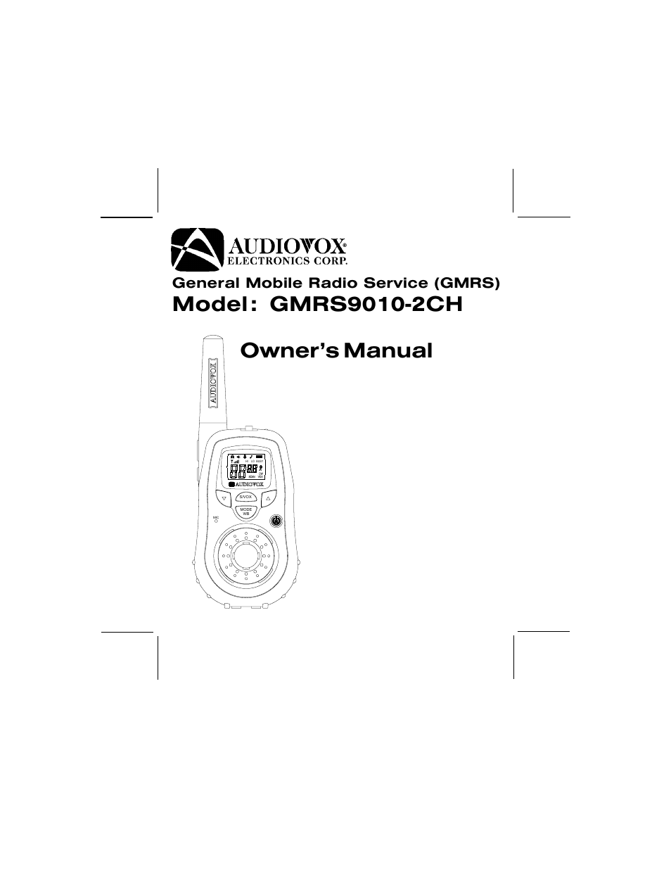 Audiovox GMRS9010-2CH User Manual | 28 pages
