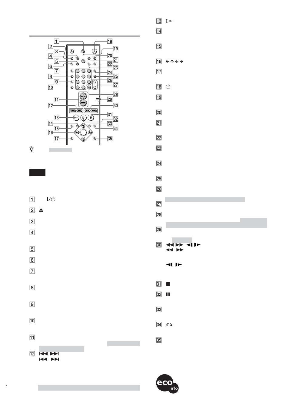 Guida rapida di riferimento per il telecomando, Nota, Stampato su carta 100% riciclata | Sony DAV-DS1000 User Manual | Page 258 / 344