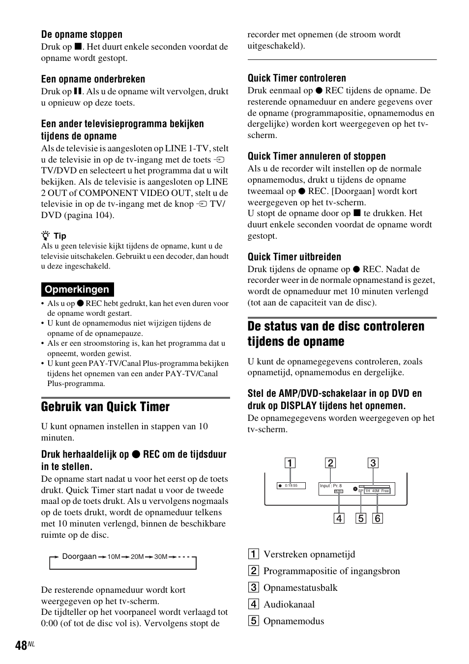 Gebruik van quick timer | Sony DAR-RD100 User Manual | Page 312 / 520