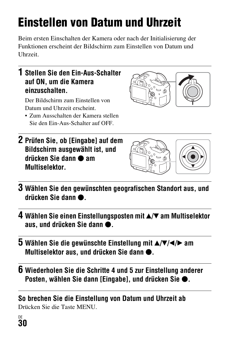 Einstellen von datum und uhrzeit | Sony ILCA-77M2 User Manual | Page 142 / 675