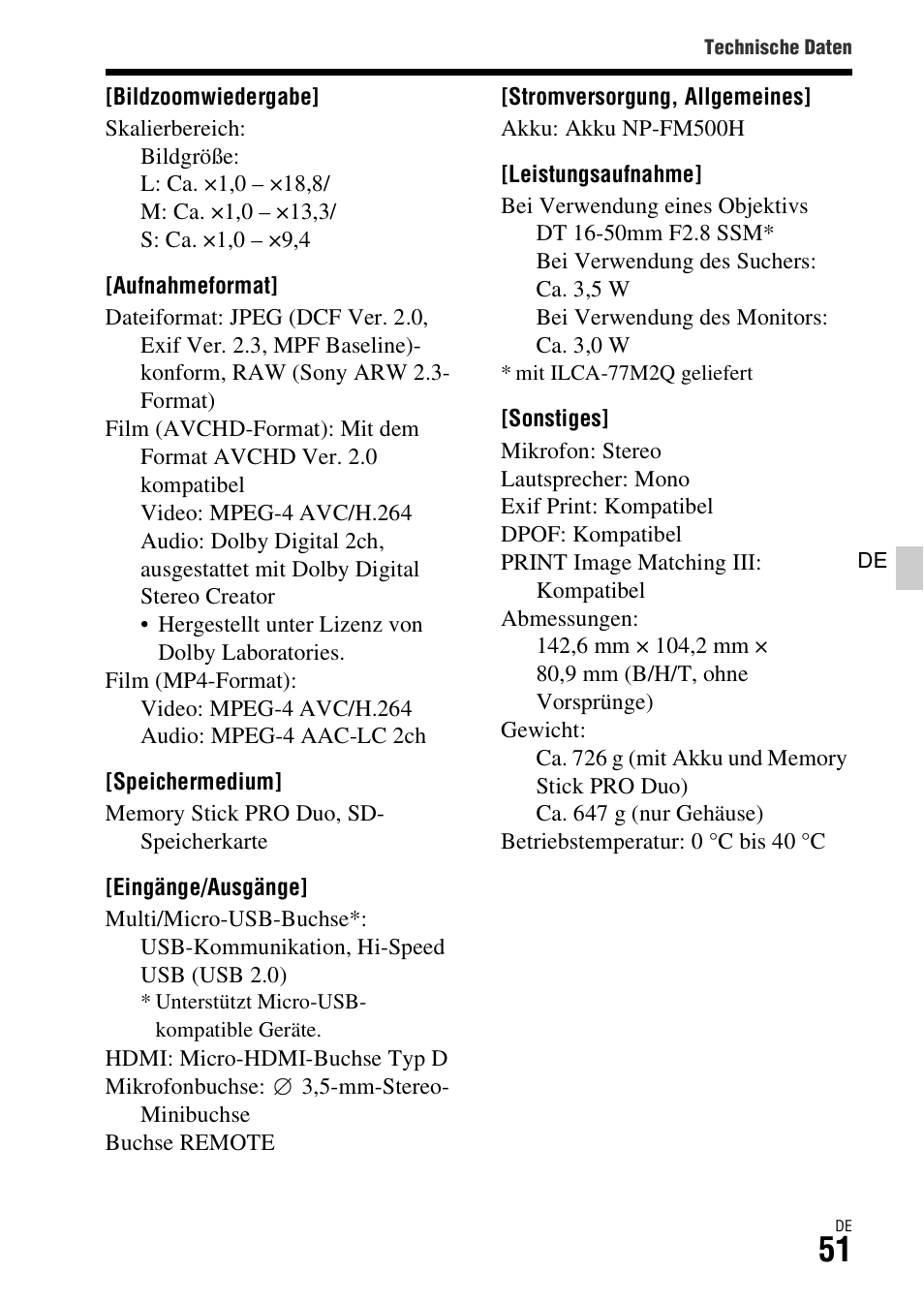 Sony ILCA-77M2 User Manual | Page 163 / 675