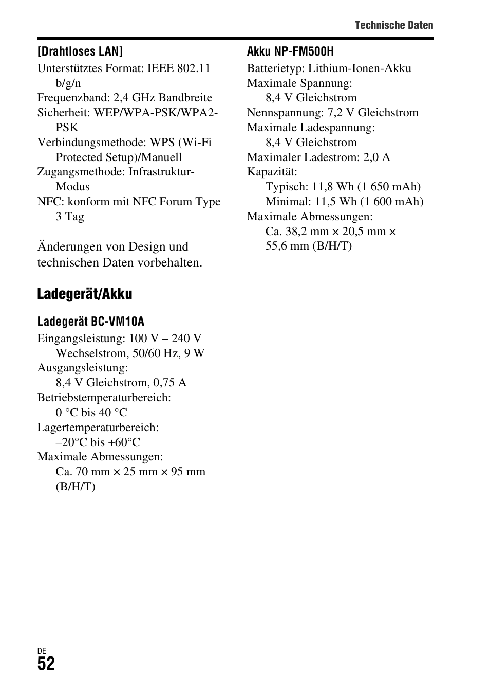 Ladegerät/akku | Sony ILCA-77M2 User Manual | Page 164 / 675