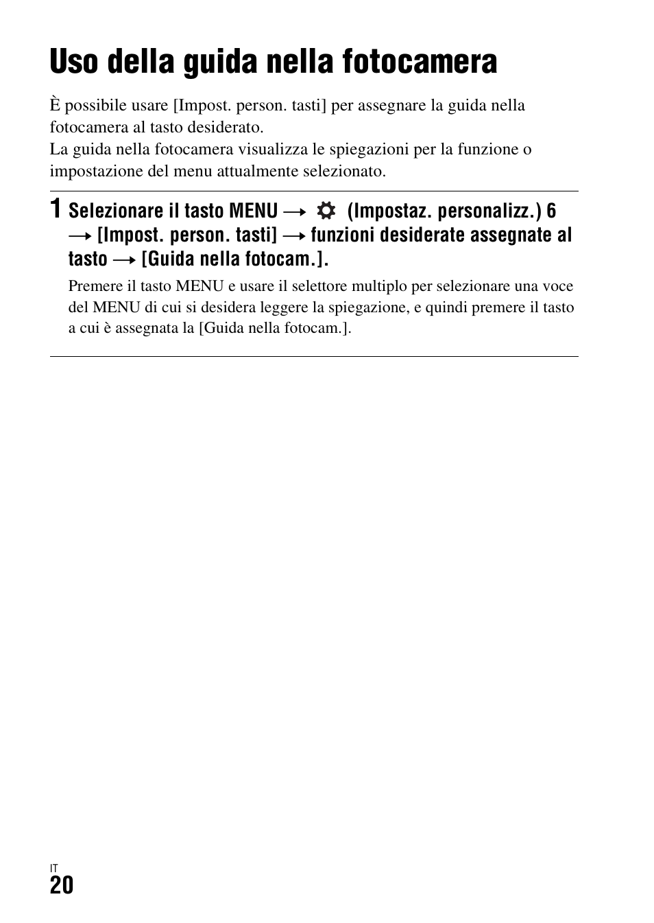 Uso della guida nella fotocamera | Sony ILCA-77M2 User Manual | Page 240 / 675
