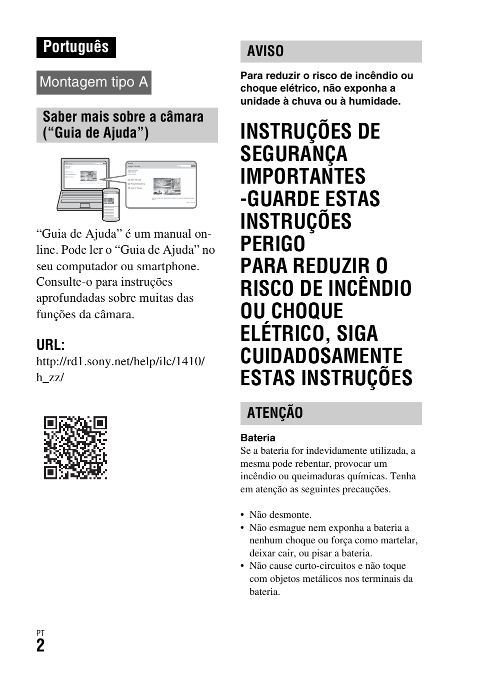 Português | Sony ILCA-77M2 User Manual | Page 276 / 675